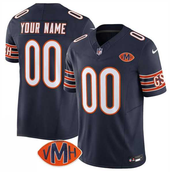 Men%27s Chicago Bears Active Player Custom Navy 2025 F.U.S.E. With VMH Patch Vapor Untouchable Limited Football Stitched Jersey->customized nfl jersey->Custom Jersey