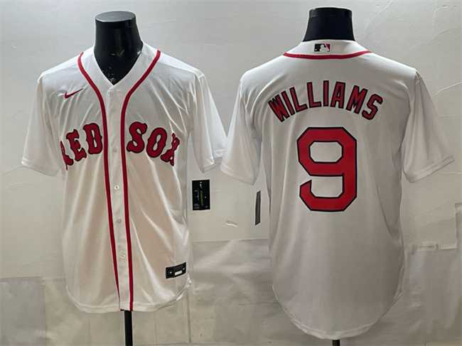 Men%27s Boston Red Sox #9 Ted Williams White Cool Base Stitched Jersey->baltimore orioles->MLB Jersey