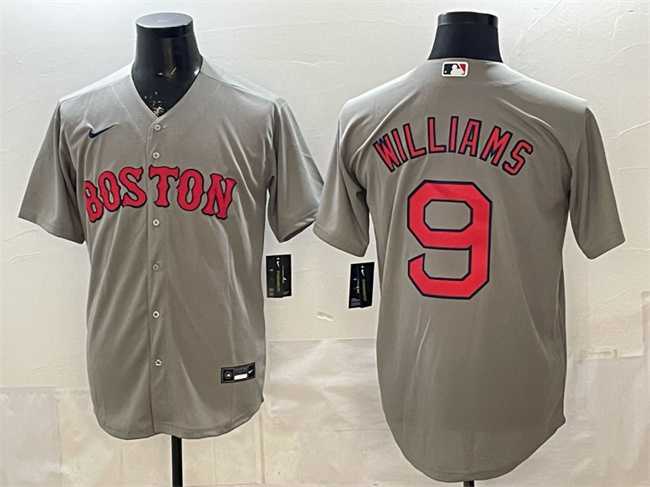 Men%27s Boston Red Sox #9 Ted Williams Grey Cool Base Stitched Jersey->baltimore orioles->MLB Jersey