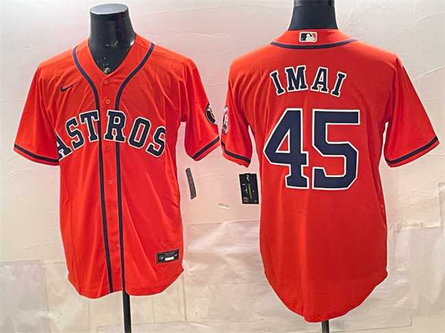 Men%27s Houston Astros #45 Tatsuya Imai Orange Cool Base Stitched Jersey->boston red sox->MLB Jersey