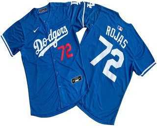 Mens Los Angeles Dodgers #72 Miguel Rojas Blue Limited Stitched Jersey->los angeles dodgers->MLB Jersey