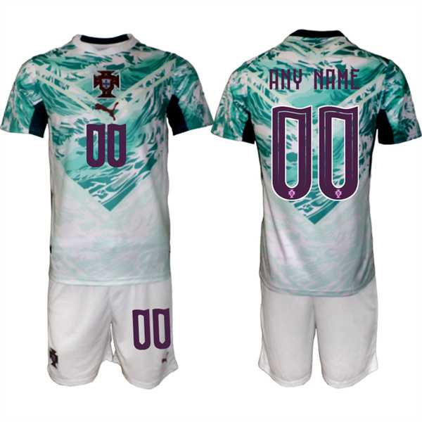 Mens Portugal Team Custom Green 2026 World Cup Away Soccer Jersey Suit->->Custom Jersey