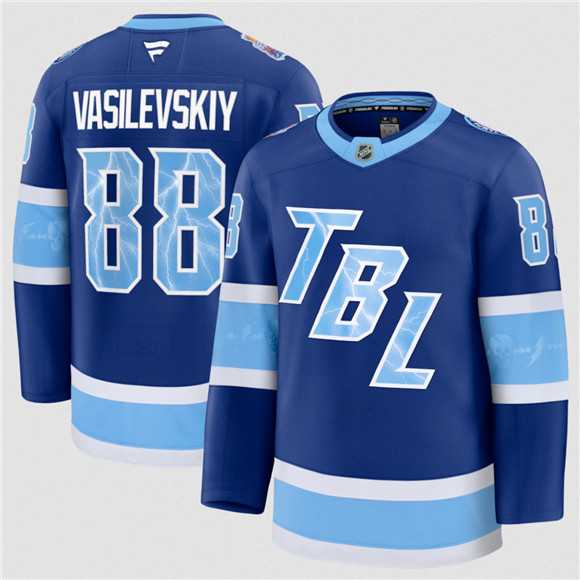 Men%27s Tampa Bay Lightning #88 Andrei Vasilevskiy Blue 2026 Stadium Series Stitched Jersey Dzhi->olympics usa jerseys->NHL Jersey