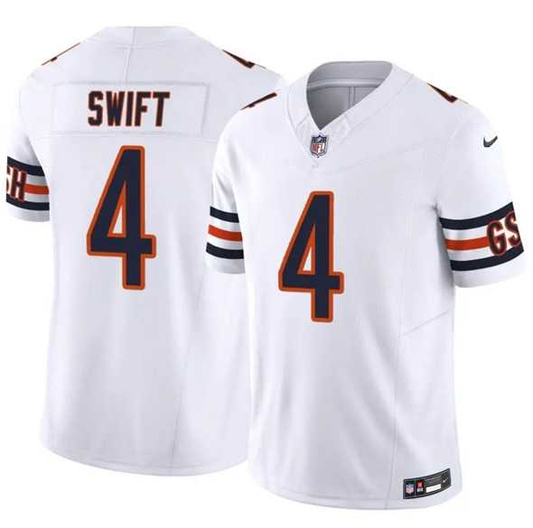 Mens Chicago Bears #4 DAndre Swift White 2025 F.U.S.E. Vapor Untouchable Limited Stitched Jersey Dzhi->chicago bears->NFL Jersey