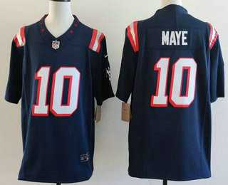 Mens New England patriots #10 Drake Maye Limited Navy Fashion FUSE Vapor Jersey->new england patriots->NFL Jersey