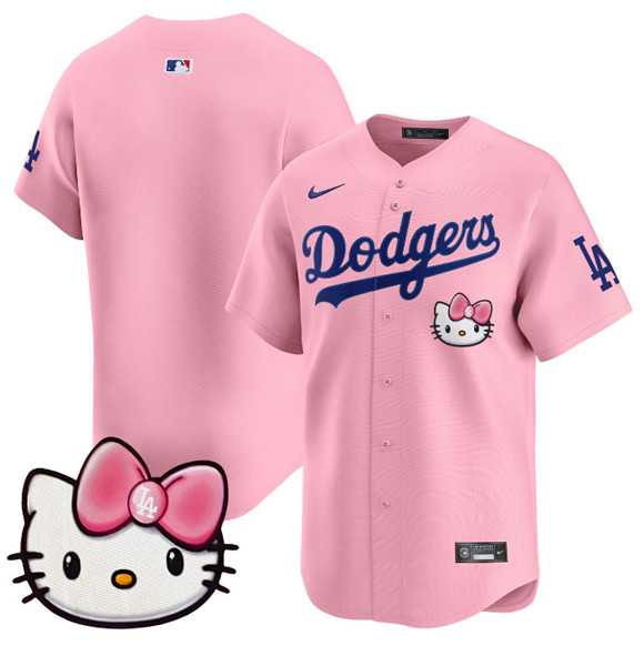 Men%27s Los Angeles Dodgers Blank Pink 2025 Hello Kitty Vapor Limited Stitched Jersey Dzhi->new york yankees->MLB Jersey