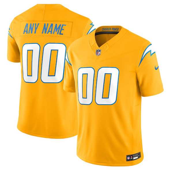Mens Los Angeles Chargers Active Player Custom Gold 2025 F.U.S.E. Alternate Vapor Limited Football Stitched Jersey->customized nfl jersey->Custom Jersey