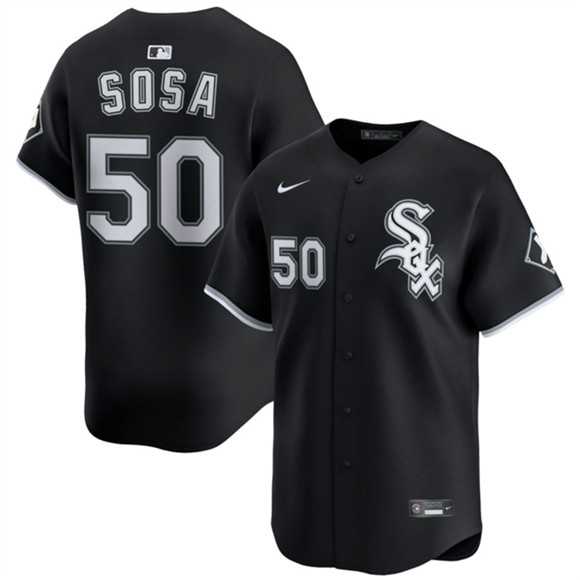 Men%27s Chicago White Sox #50 Lenyn Sosa Black 2025 Alternate Limited Stitched Jersey Dzhi->baltimore orioles->MLB Jersey