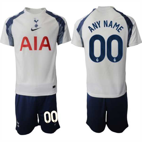 Mens Tottenham Hotspur Custom 2025-26 White Home Soccer Jersey Suit->->Custom Jersey