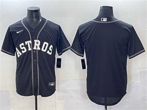 Men%27s Houston Astros Blank Black Lights Out Limited Stitched Jersey->houston astros->MLB Jersey