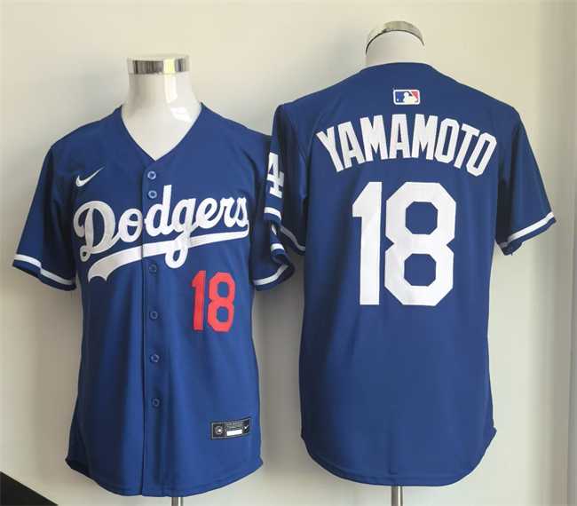 Men%27s Los Angeles Dodgers #18 Yoshinobu Yamamoto Royal Limited Stitched Jersey->los angeles dodgers->MLB Jersey