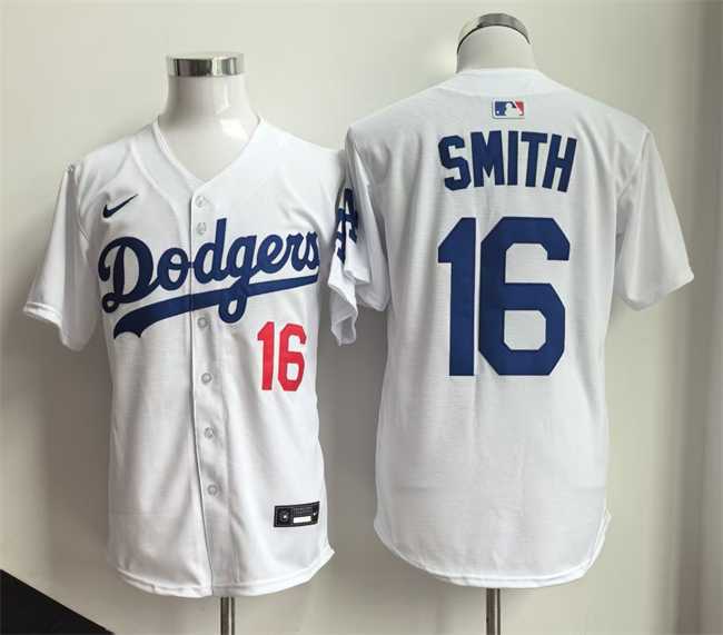 Men%27s Los Angeles Dodgers #16 Will Smith White Home Limited Stitched Jersey->los angeles dodgers->MLB Jersey