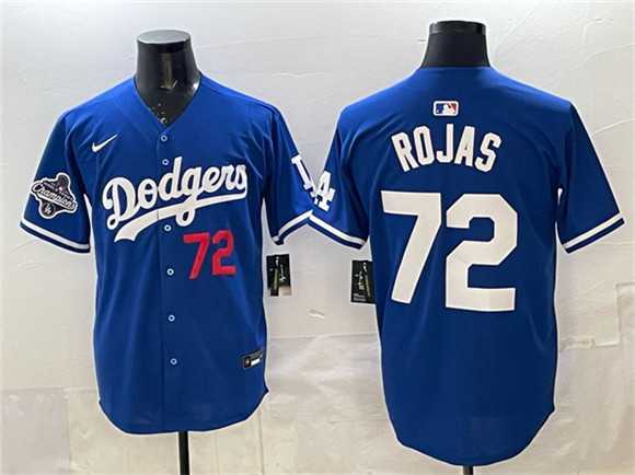 Men%27s Los Angeles Dodgers #72 Miguel Rojas Royal 2025 World Series Champions Patch Limited Stitched Jersey->los angeles dodgers->MLB Jersey