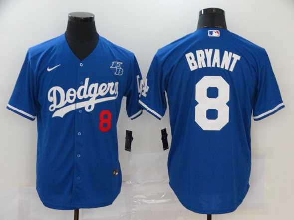 Youth Los Angeles Dodgers #8 Kobe Bryant Blue With KB Patch Cool Base Stitched Jersey->mlb youth jerseys->MLB Jersey