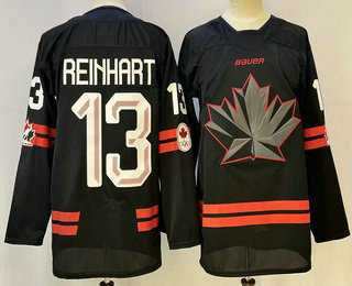 Mens Canada Hockey #13 Sam Reinhart Black Stitched Jersey->olympics canada jerseys->NHL Jersey