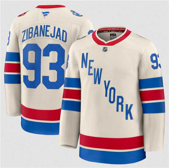 Mens New York Rangers #93 Mika Zibanejad Cream 2026 Winter Classic Stitched Hockey Jersey Dzhi->new york rangers->NHL Jersey