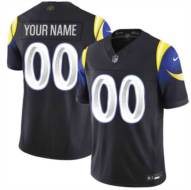 Mens Los Angeles Rams Active Player Custom Midnight Blue 2025 F.U.S.E. Rivalries Vapor Limited Football Stitched Jersey->customized nfl jersey->Custom Jersey