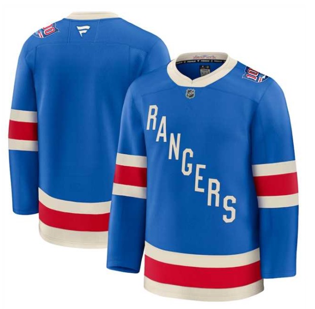 Mens New York Rangers Active Player Custom Blue Centennial Stitched Hockey Jersey->customized nhl jersey->Custom Jersey