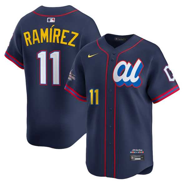 Men%27s American League #11 Jose Ramirez Navy 2025 All-Star Edition Limited Stitched Baseball Jersey->->Custom Jersey