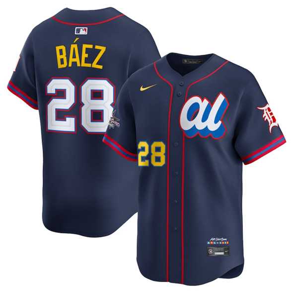 Men%27s American League #28 Javier Baez Navy 2025 All-Star Edition Limited Stitched Baseball Jersey->2025 mlb all-star->MLB Jersey