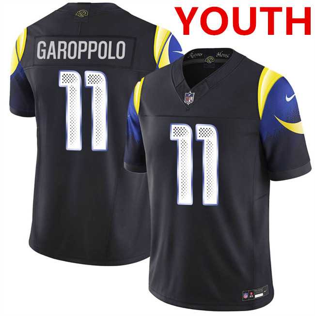 Youth los angeles rams #11 jimmy garoppolo Black 2025 F.u.s.e. %27rivalries%27 Vapor Limited Stitched Jersey Dzhi->chicago bears->NFL Jersey