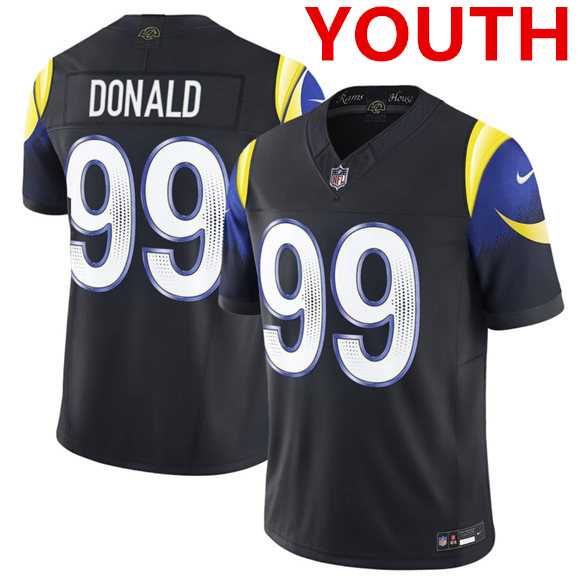 Youth los angeles rams #99 aaron donald Black 2025 F.u.s.e. %27rivalries%27 Vapor Limited Stitched Jersey Dzhi->customized mlb jersey->Custom Jersey