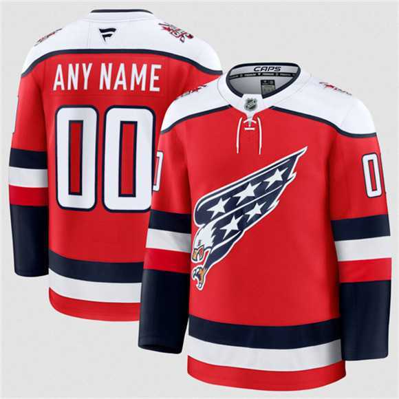 Men%27s Washington Capitals Active Player Custom Red 2025-26 Alternate Stitched Hockey Jersey->chicago cubs->MLB Jersey