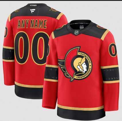 Men%27s Ottawa Senators Custom Red Alternate Stitched Hockey Jersey->chicago cubs->MLB Jersey