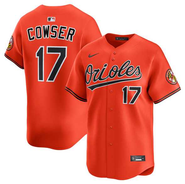 Mens Baltimore Orioles #17 Colton Cowser Orange 2025 2nd Alternate Limited Stitched Baseball Jersey Dzhi->baltimore orioles->MLB Jersey