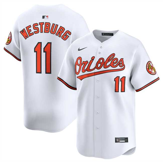 Mens Baltimore Orioles #11 Jordan Westburg White 2025 Home Limited Cool Base Stitched Baseball Jersey Dzhi->baltimore orioles->MLB Jersey