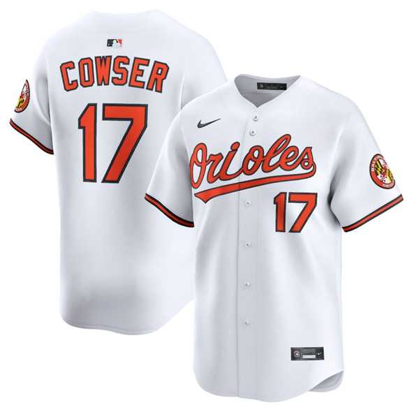 Mens Baltimore Orioles #17 Colton Cowser White 2025 Home Limited Stitched Baseball Jersey Dzhi->baltimore orioles->MLB Jersey
