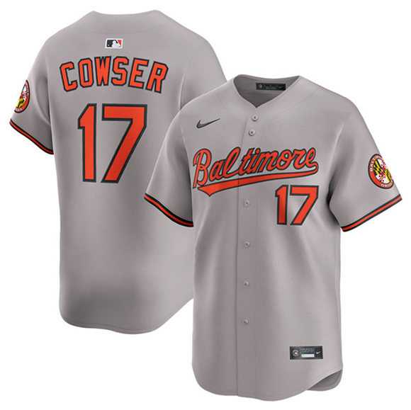Mens Baltimore Orioles #17 Colton Cowser Gray 2025 Limited Stitched Baseball Jersey Dzhi->baltimore orioles->MLB Jersey