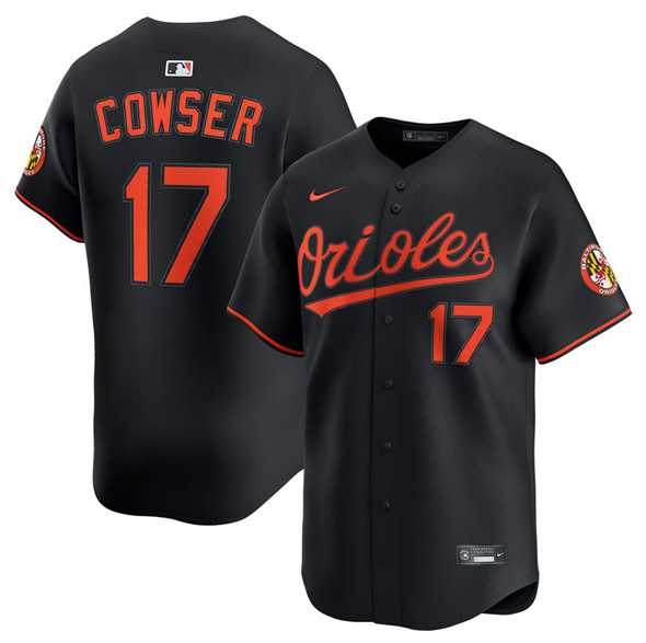 Mens Baltimore Orioles #17 Colton Cowser Black 2025 Alternate Limited Stitched Baseball Jersey Dzhi->baltimore orioles->MLB Jersey