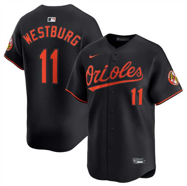 Mens Baltimore Orioles #11 Jordan Westburg Black 2025 Alternate Limited Cool Base Stitched Baseball Jersey Dzhi->baltimore orioles->MLB Jersey