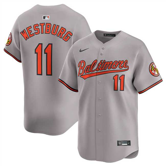 Mens Baltimore Orioles #11 Jordan Westburg Gray 2025 Limited Cool Base Stitched Baseball Jersey Dzhi->baltimore orioles->MLB Jersey