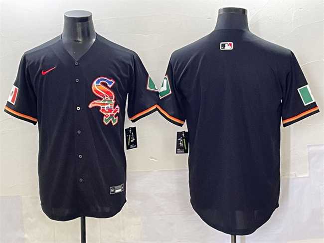 Men%27s Chicago White Sox Blank Black Mexico Limited Stitched Jersey->chicago white sox->MLB Jersey