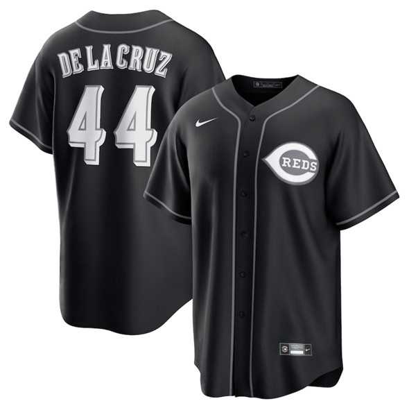 Mens Cincinnati Reds #44 Elly De La Cruz Black Lights Out Limited Stitched Baseball Jersey Dzhi->cincinnati reds->MLB Jersey
