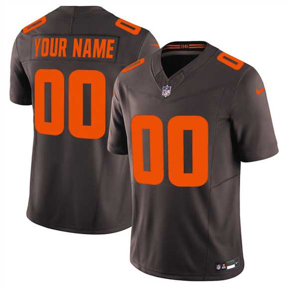Mens Cleveland Browns Active Player Custom Brown 2025 F.U.S.E. Alpha Dawg Limited Football Stitched Jersey->customized nfl jersey->Custom Jersey