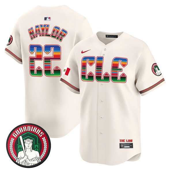 Men%27s Cleveland Guardians #22 Josh Naylor Cream Mexico Vapor Premier Limited Stitched Baseball Jersey Dzhi->cleveland guardians->MLB Jersey