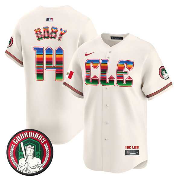 Men%27s Cleveland Guardians #14 Larry Doby Cream Mexico Vapor Premier Limited Stitched Baseball Jersey Dzhi->cleveland guardians->MLB Jersey
