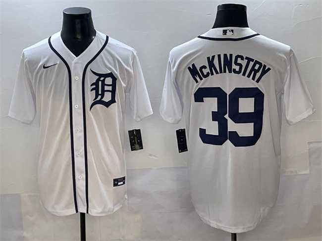 Men%27s Detroit Tigers #39 Zach McKinstry White Cool Base Stitched Baseball Jersey->detroit tigers->MLB Jersey