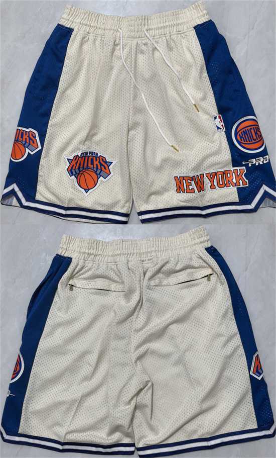 Men%27s New Yok Knicks White 2025 Shorts (Run Small)->boston celtics->NBA Jersey