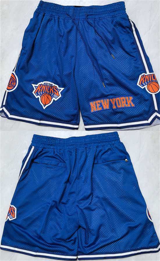Men%27s New Yok Knicks Royal Shorts (Run Small)->nba shorts->NBA Jersey