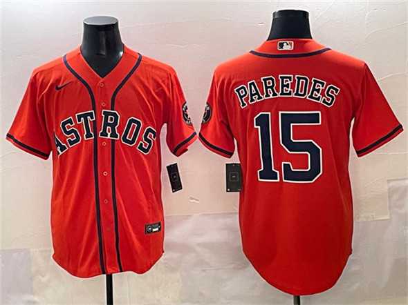 Men%27s Houston Astros #15 Isaac Paredes Orange Cool Base Stitched Baseball Jersey->houston astros->MLB Jersey