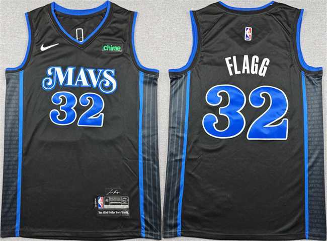Mens Dallas Mavericks #32 Cooper Flagg Black City Edition Stitched Basketball Jersey->dallas mavericks->NBA Jersey