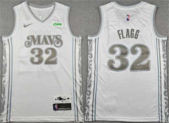 Mens Dallas Mavericks #32 Cooper Flagg White 2025 City Edition Stitched Basketball Jersey->dallas mavericks->NBA Jersey