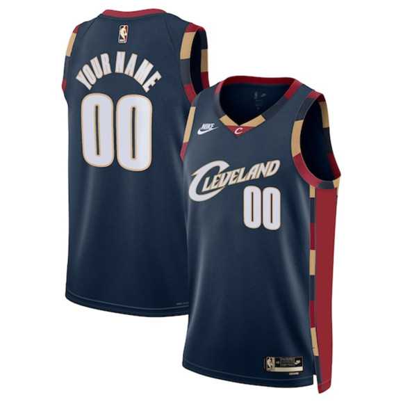 Mens Cleveland Cavaliers Active Player Custom Navy 2025 Classic Edition Stitched Jersey->customized nba jersey->Custom Jersey
