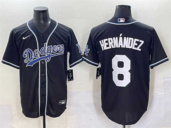 Men%27s Los Angeles Dodgers #8 Enrique Hernandez Black Fashion Stitched Baseball Jersey->los angeles dodgers->MLB Jersey