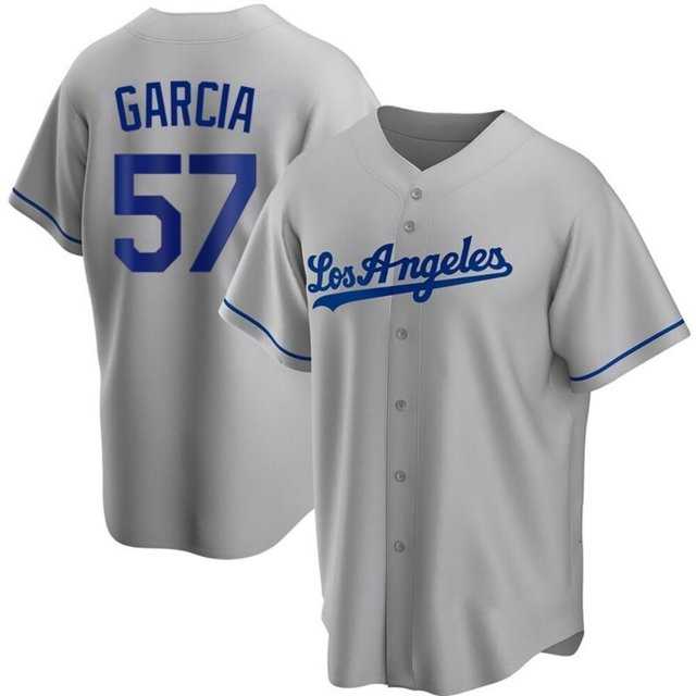 Men%27s Los Angeles Dodgers #57 Luis Garcia Grey Cool Base Stitched Jerseys Dzhi->los angeles dodgers->MLB Jersey