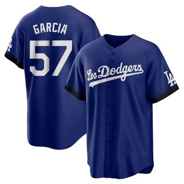 Men%27s Los Angeles Dodgers #57 Luis Garcia Royal City Connect Cool Base With Patch Stitched Baseball Jersey Dzhi->los angeles dodgers->MLB Jersey